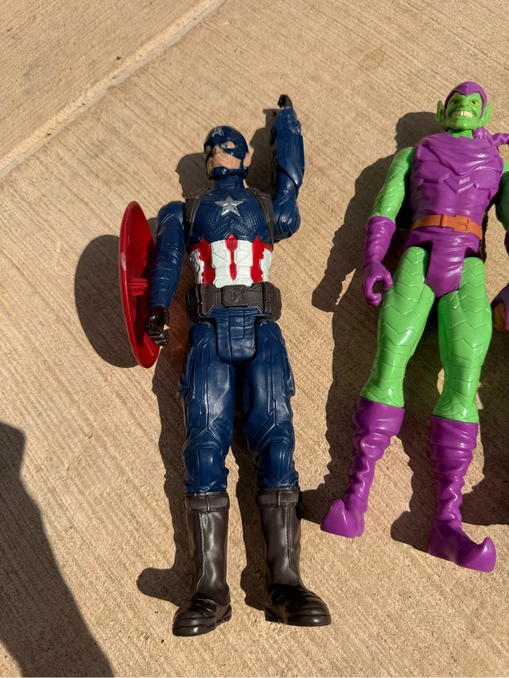 Marvel Action Figure Lot - Blue, Red, Green, Purple, Tan